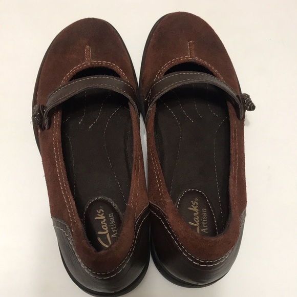 Clark Artisan Mary Jane Button Strap Flats 6.5M - Picture 4 of 11